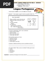 Atividades avaliativas 2°B