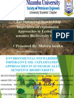 Environmental Stewardship:: Imperative Oil Exploitation Approaches in Ecologically Sensitive Biodiversity Hotspot