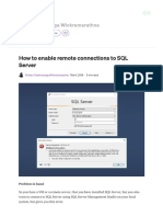 How To Enable Remote Connections To SQL Server