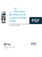 Rapport de l'Observatoire des finances et de la gestion publique locales - 2022