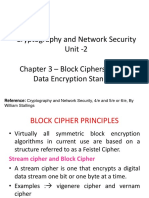 Cryptography and Network Security Unit - 2 Chapter 3 - Block Ciphers and The Data Encryption Standard