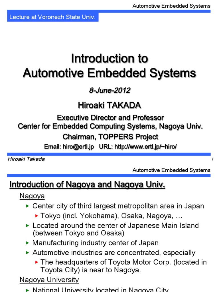 Automotive Embedded Systems Intro | PDF | Anti Lock Braking System ...