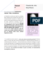 José Ortega y Gasset. Filosofía 6to. Año. Selección de Textos. La Filosofía Como Orientación Radical. Vida y Metafísica.