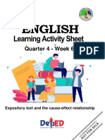 Quarter 4 - Week 6: Expository Text and The Cause-Effect Relationship