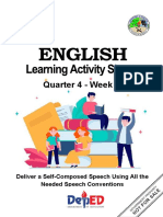 Quarter 4 - Week 7: Deliver A Self-Composed Speech Using All The Needed Speech Conventions