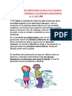 Manifiesto de Los Adolescentes en Favor de La Vigencia de Los Derechos Humanos y Los Principios Democráticos en El Siglo