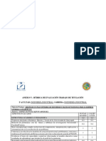 Anexo V .-Rubrica de Evaluacion Del Trabajo de Titulacion