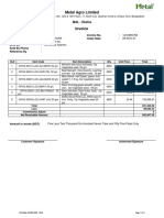 Metal Agro Limited Invoice for Vegetable Seeds