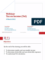 Webinar on Tax on Income Calculation