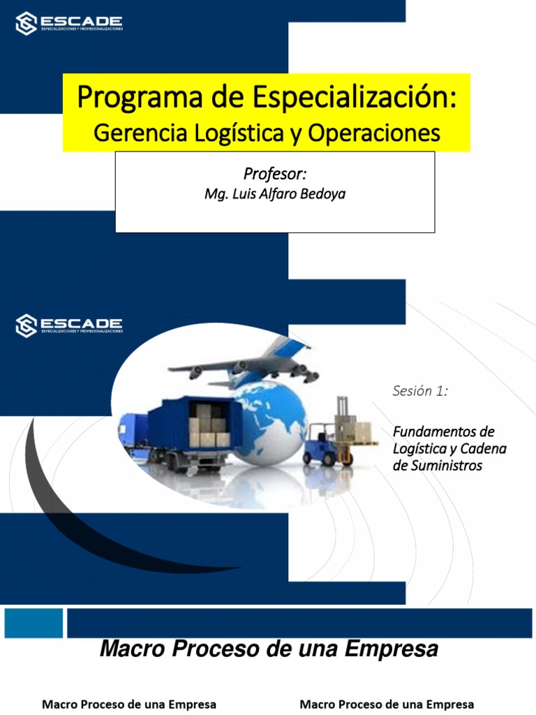 Sesion 1 Fundamentos de Logistica y Cadena de Suministros | PDF ...