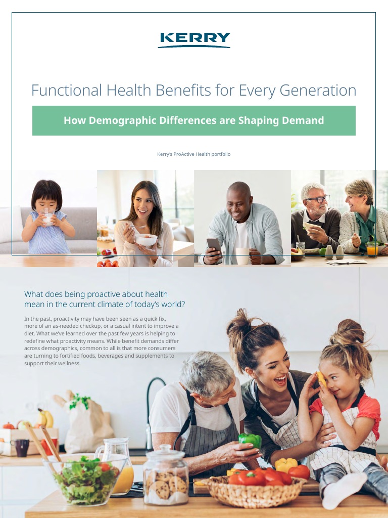 Kerry Functional Health Benefits For Every Generation PDF Dietary