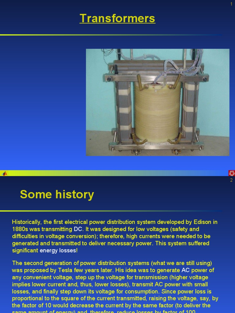 Transformer Basics and History | PDF | Transformer | Inductor