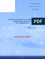 Dossier de Presse - Visite-Officielle Au Cameroun Du Président Emmanuel Macron - 25-27-Juillet-2022