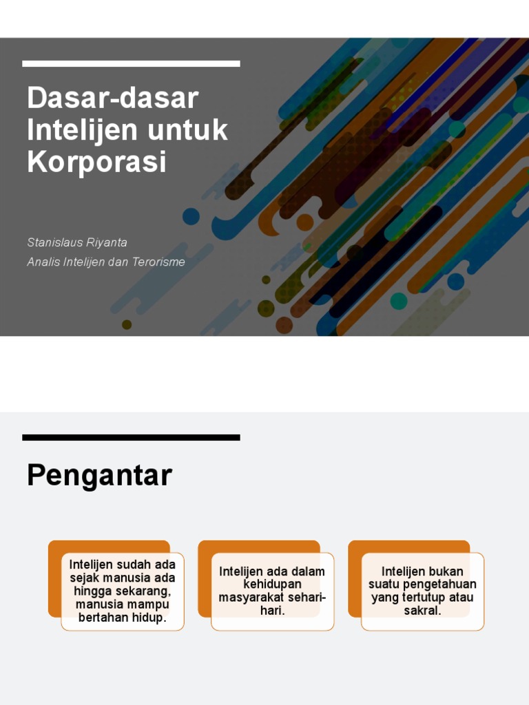 Materi Teori Dasar Intelijen SIGAP | PDF | Bisnis | Ilmu Sosial