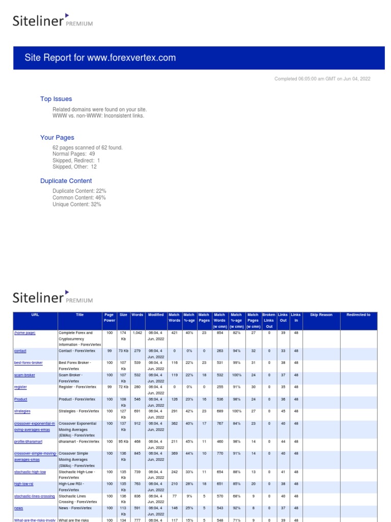 ForexVertex Site SEO Analysis Report | PDF | World Wide Web | Internet ...