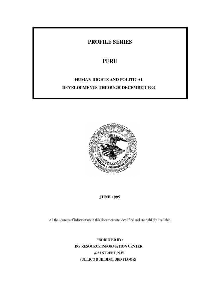 Peru Human Rights Overview 1994 | PDF | Peru | Government