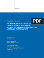 Aplikasi Komposit Epoxy - HGM - Helmuntuk Menahan Penetrasi Dan Mereduksi Energi Impact