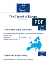 The Council of Europe: By: Larizza Navarrete