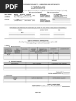 Joint Filing Separately Filing Not Applicable: Sworn Statement of Assets, Liabilities and Net Worth