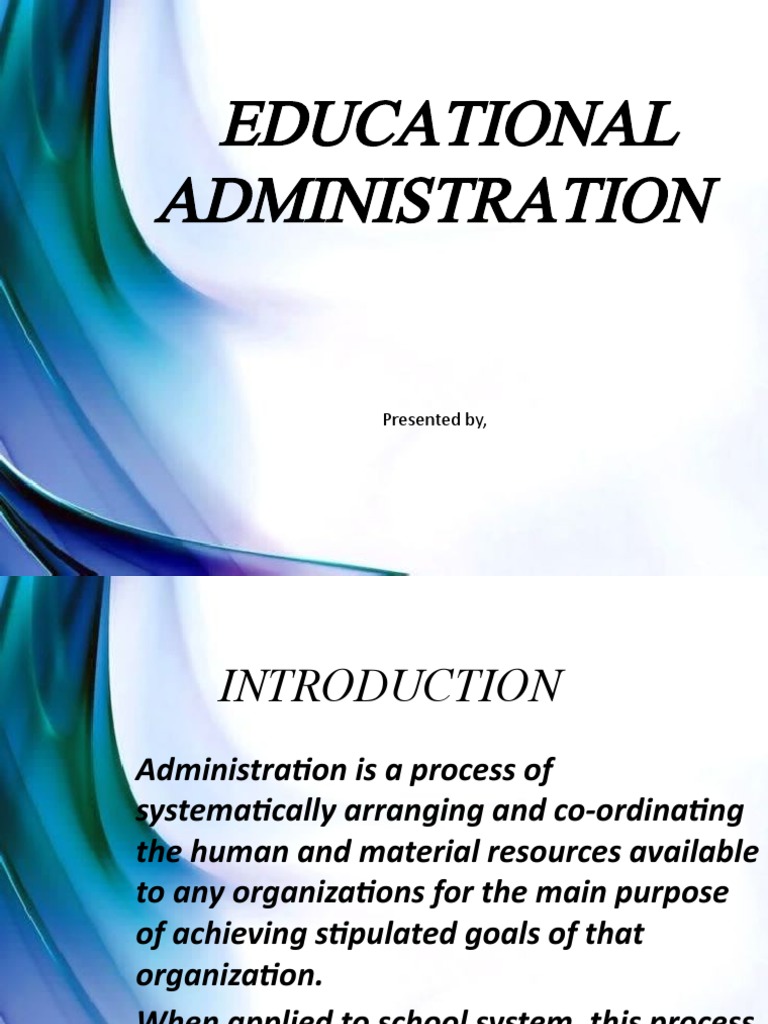 educational administration pdf