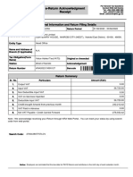 E-Return Acknowledgment Receipt: Personal Information and Return Filing Details