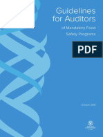 Guidelines For Auditors of Mandatory Food Safety Programs