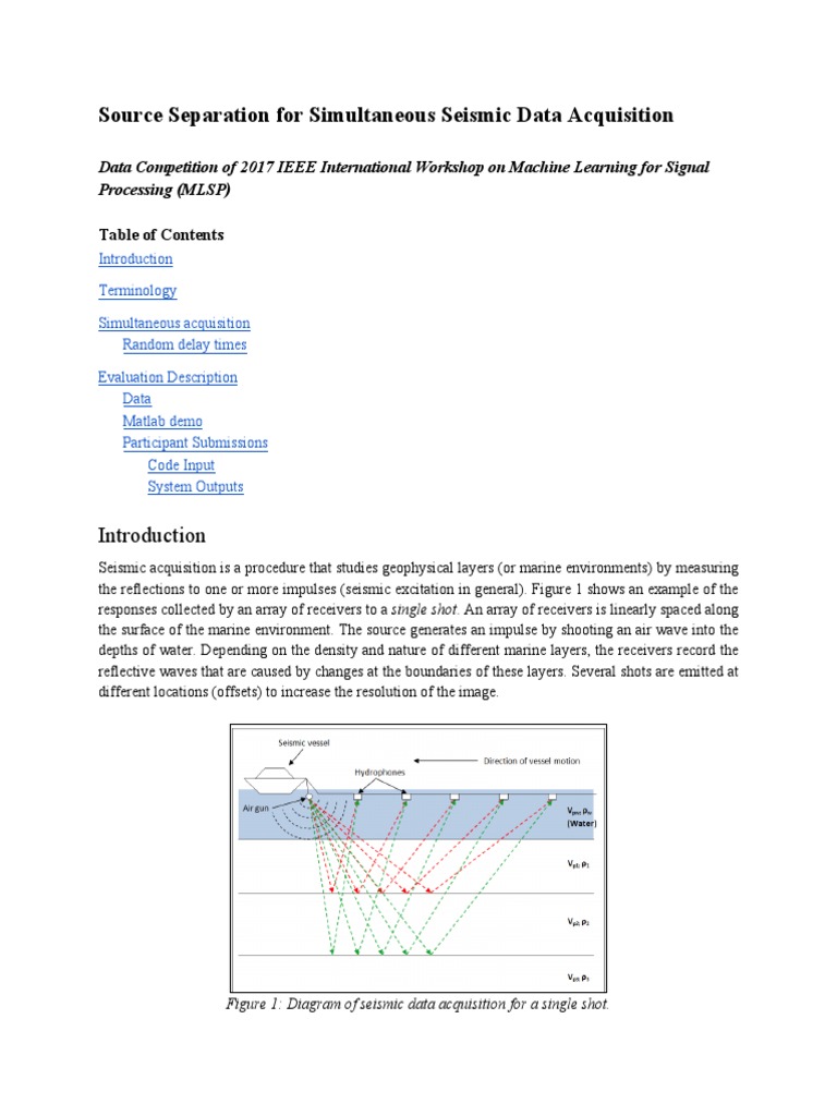 Seismic Data: Simultaneous Acquisition Techniques | PDF | Reflection ...