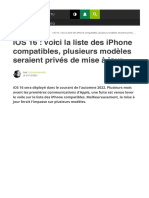 iOS 16 - voici la liste des iPhone compatibles, plusieurs modèles seraient privé