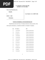 Download 062011 West Coast Productions Inc v Does - Newly Dismissed IP Addresses by Cashman Law Firm PLLC SN58420832 doc pdf