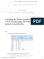 Upload MM01 Records to SAP Using Excel