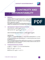 Limits, Continuity and Differentiability