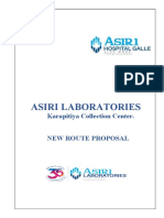 Asiri Laboratories: Karapitiya Collection Center. New Route Proposal