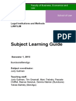 Subject Learning Guide 2013
