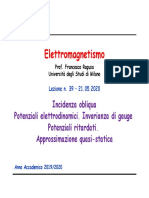 Elettromagnetismo 2 - Lezione N. 39 - 21.05.20 Col