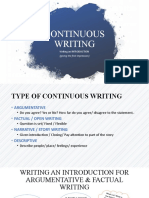 Continuous Writing