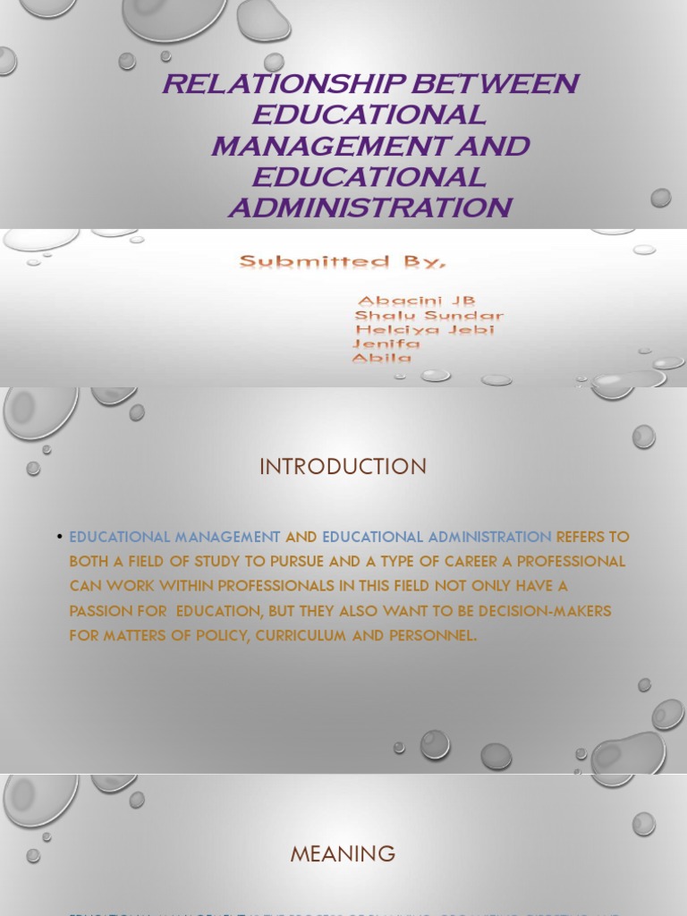 DIFFERENCE BETWEEN EDUCATIONAL MANAGEMENT AND EDUCATIONAL ADMINISTRATION PDF visual data 8