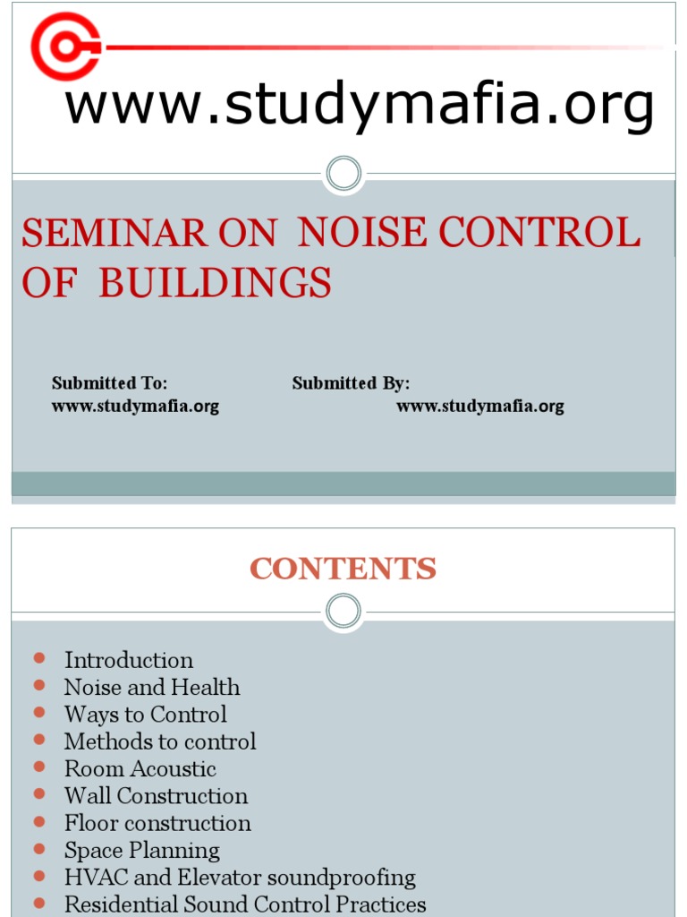 case study of noise control of building