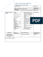 M/S Arun Kumar Mitra: Job Hazard Analysis