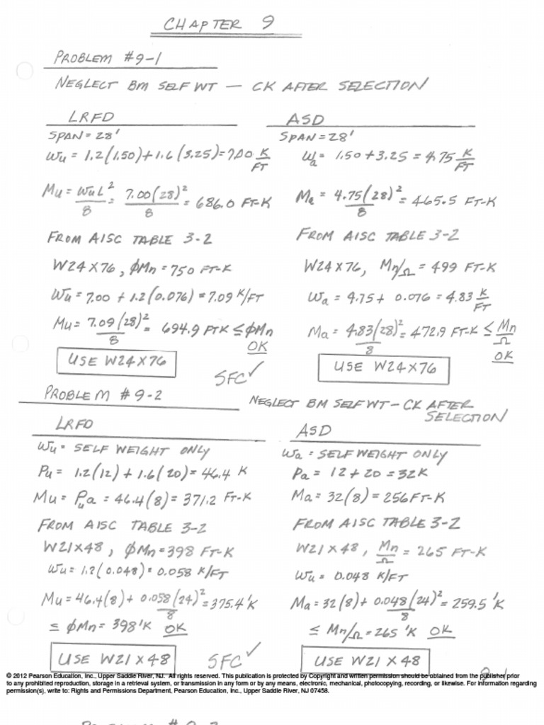 Structural Steel Design CAP 9 SOLUCIONARIO MCCORMACK | PDF | Copyright ...