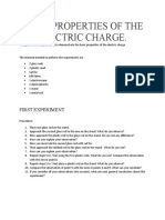 First Lab Practice Properties of Electric Charge