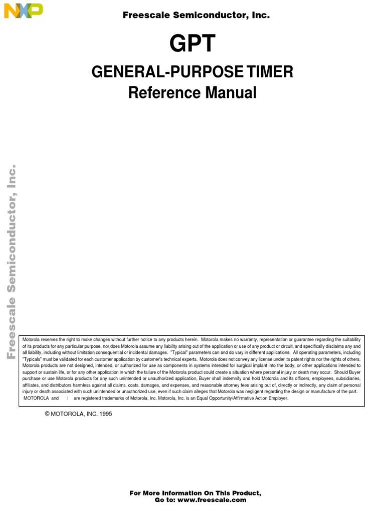 GPT General Purpose Timer Reference Manual PDF Input/Output