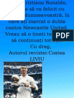 Dragă Cristiano Ronaldo,