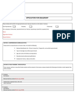 Application For Dealership PDF - 2