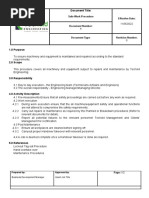 Document Title:: Safe Work Procedure Effective Date: Document Number: 1 Document Type: Revision Number