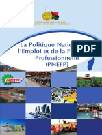 La Politique Nationale de L Emploi Et de La Formation Professionnelle PNEFP