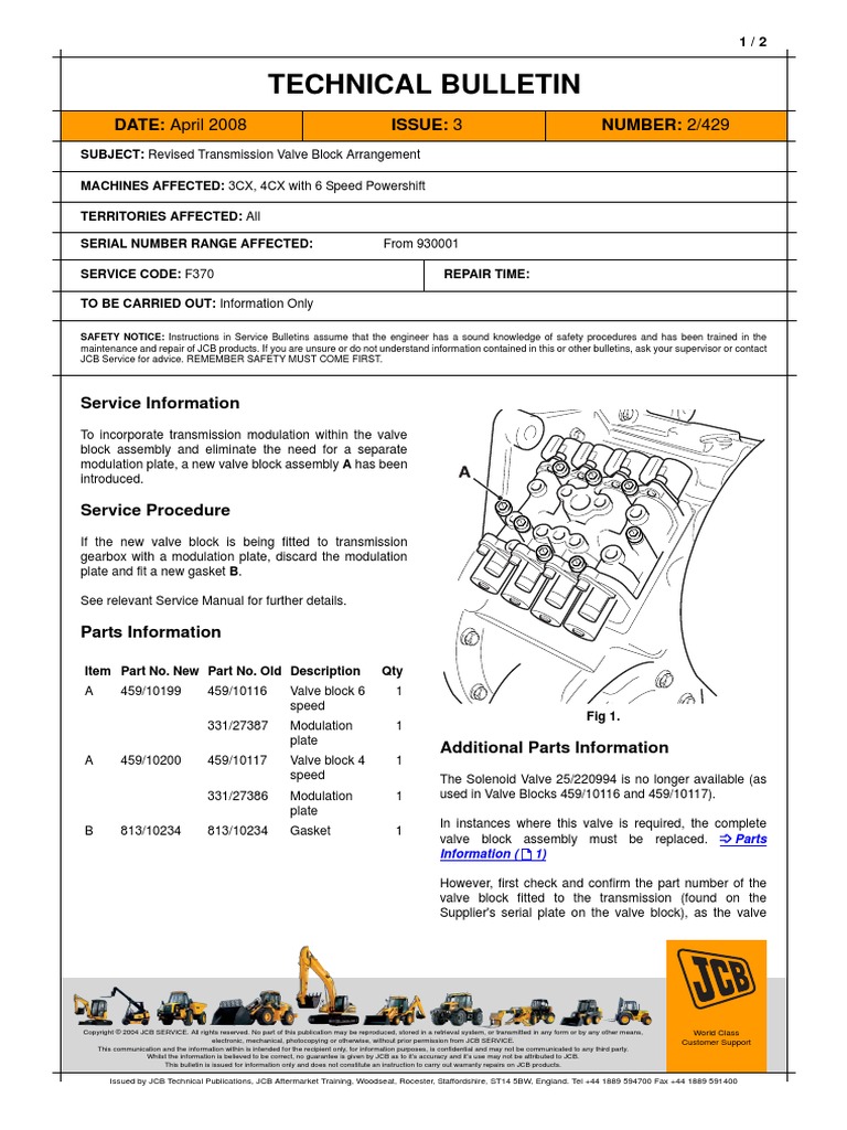 Buletin JCB Platou Cutie | PDF | Valve | Manufactured Goods