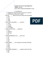 English Grammar and Correct Usage Sample Tests