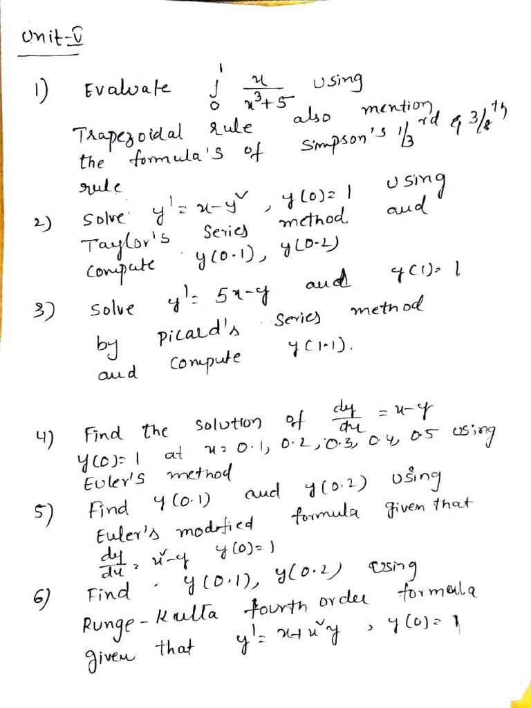 Numerical Methods for Calculus | PDF