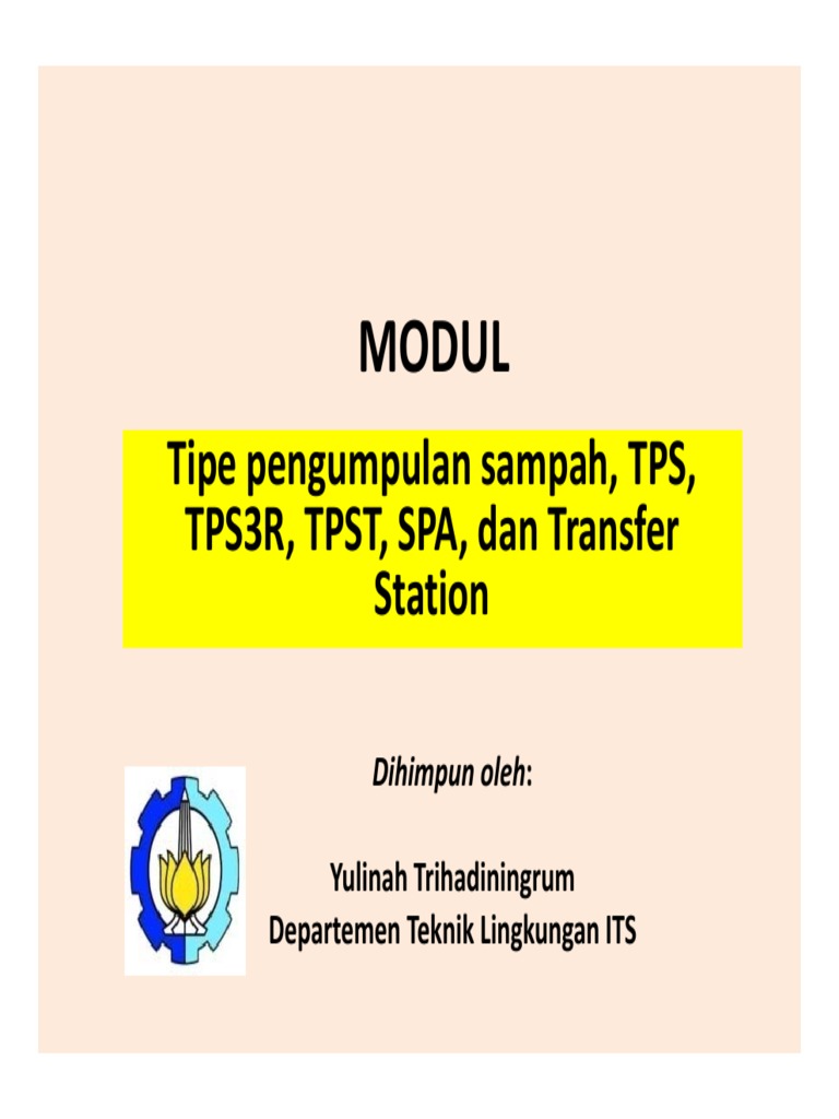 Tipe dan Kriteria Transfer Station Sampah | PDF | Sains & Matematika ...