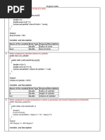 Program Codes For Internal Assessment (Class 9)